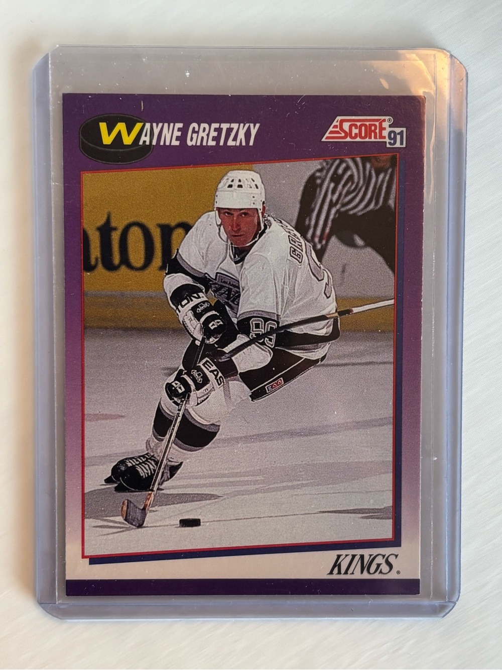 Wayne Gretzky 1991-92 Score Canadian #100 Los Angeles Kings Hockey Card